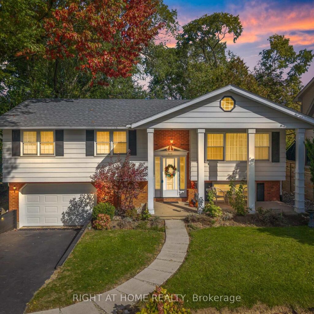 Aerial driveway view of 225 Anne Street, Niagara Region property listing by Ken Peterkin