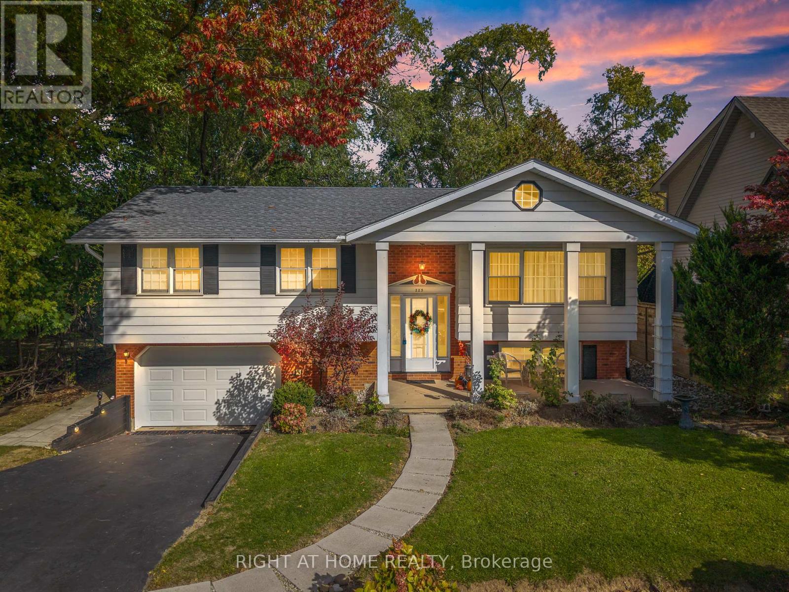 Aerial driveway view of 225 Anne Street, Niagara Region property listing by Ken Peterkin